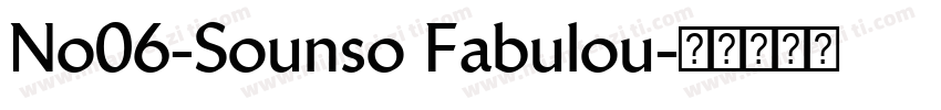 No06-Sounso Fabulou字体转换